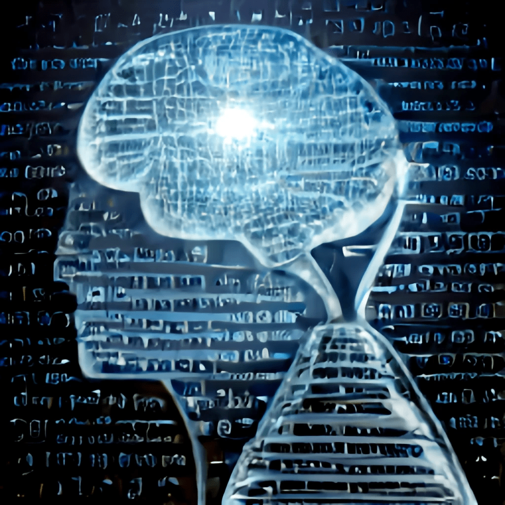 Craiyon-generated image: "AI driving human decisions"